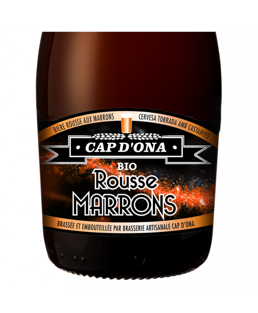 Bière Rousse aux Marrons bio sans gluten 33cl CAP D'ONA