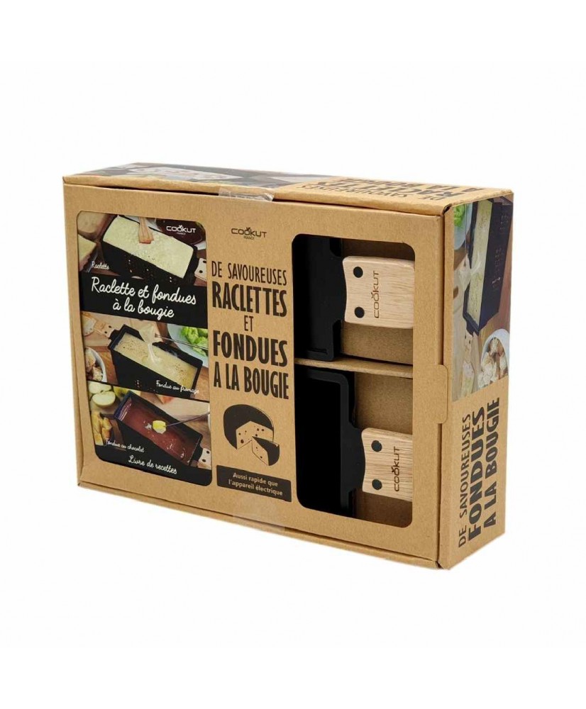 Coffret cadeau raclette fondue à la bougie COOKUT