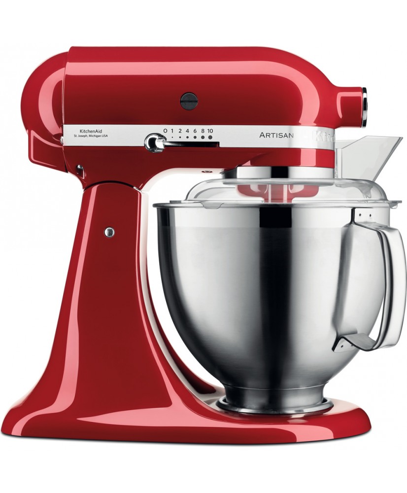 Robot pâtissier à tête inclinable 4,8L Artisan Premium 5KSM185PS KITCHENAID + Accessoires Inox