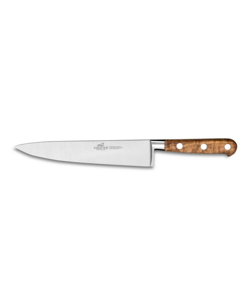 Couteau de cuisine forgé rivets inox "provençao" 20cm SABATIER