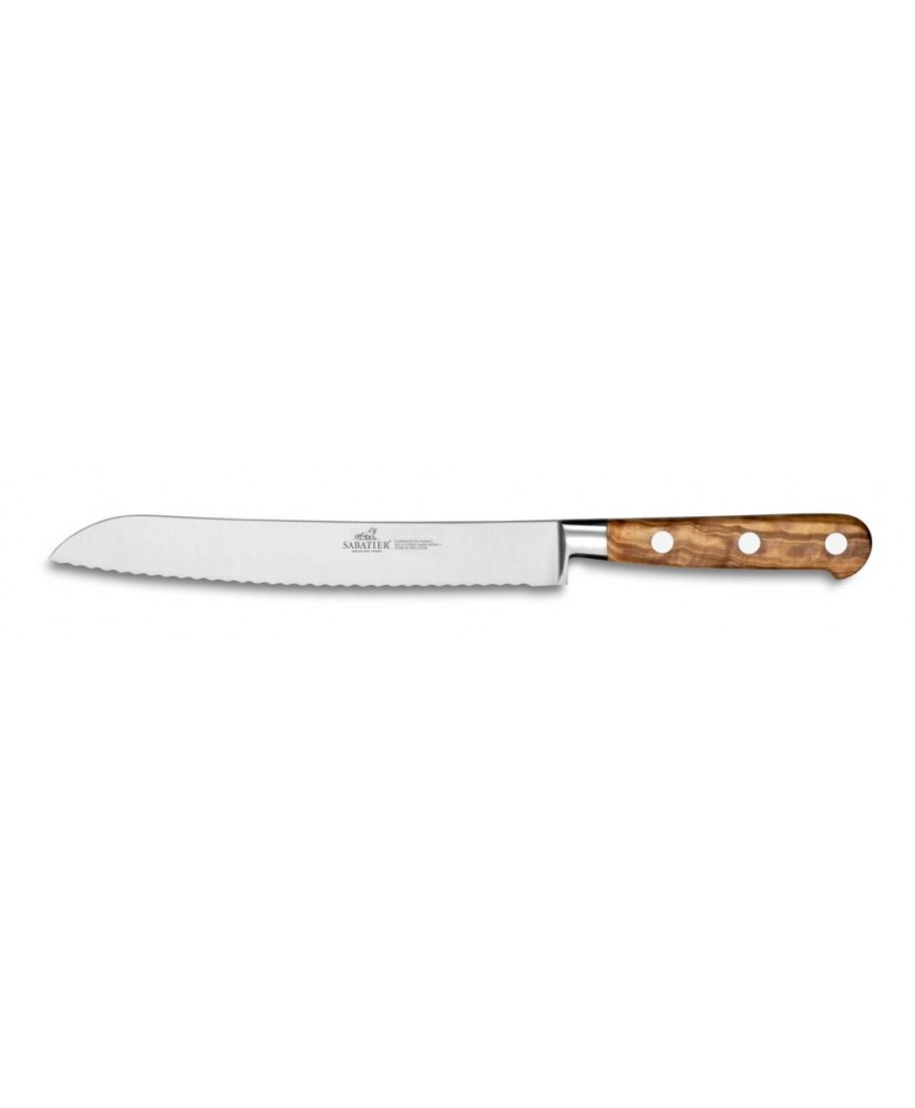 Couteau à pain forgé rivets inox "provençao" 20cm SABATIER