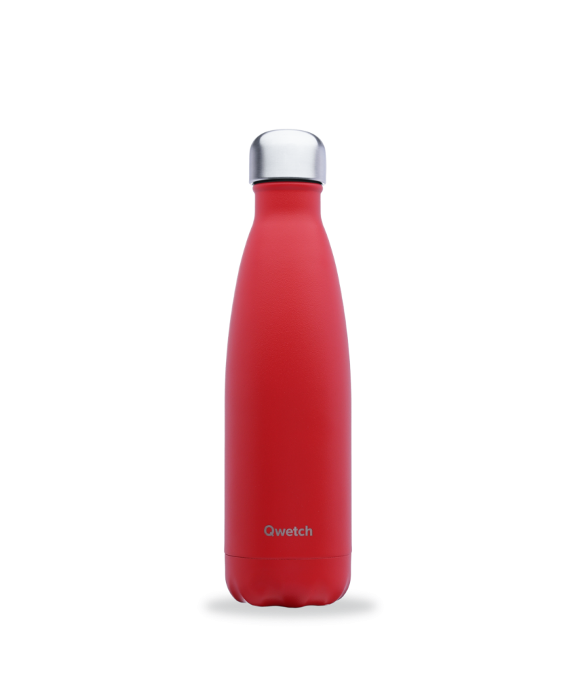 Bouteille isotherme "rouge cardinal" 500ml QWETCH