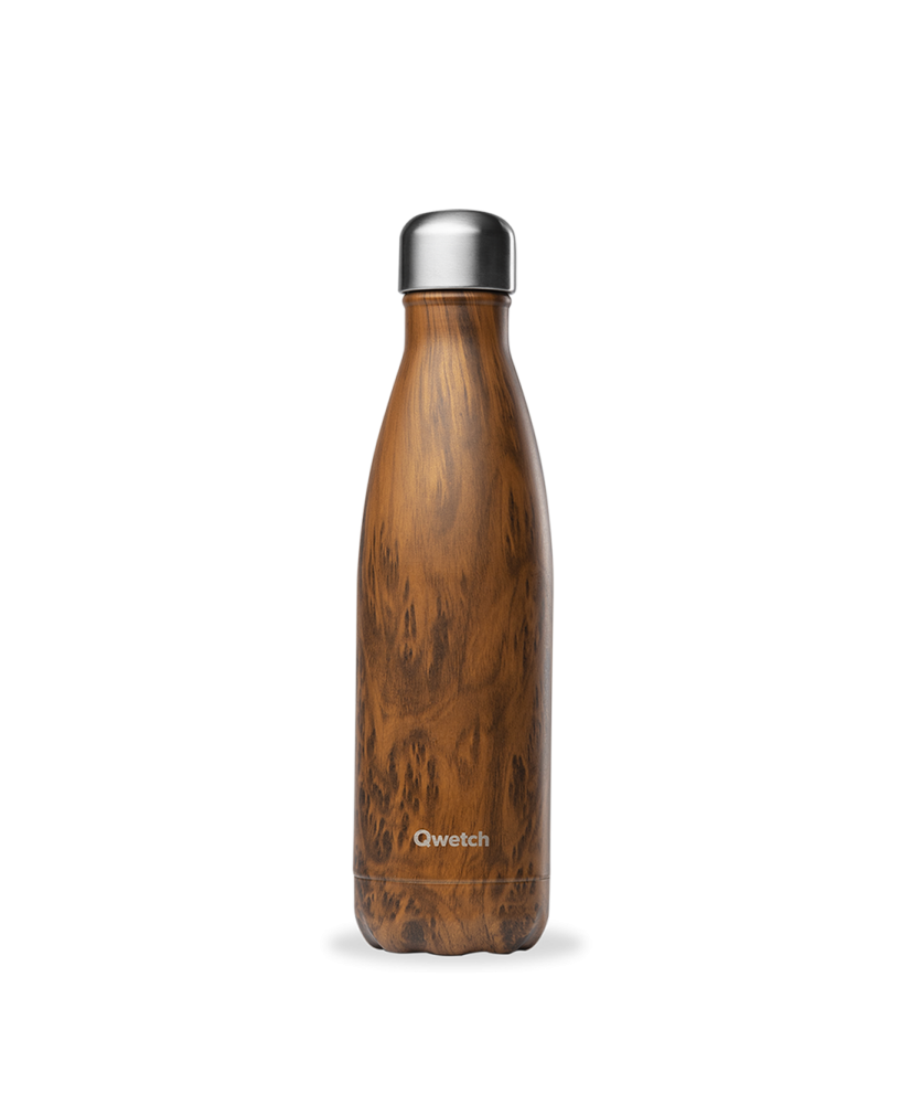 Bouteille isotherme "wood" 500ml QWETCH