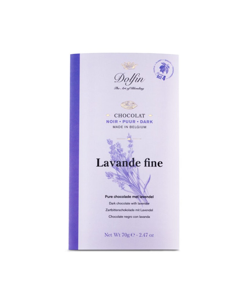 Tablette de chocolat noir "lavande fine" DOLFIN