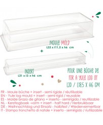 Moule à bûche et insert en plastique SCRAPCOOKING