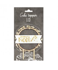 Cake topper led "Joyeux...