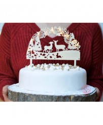 Cake topper led "Forêt enchantée" SCRAPCOOKING