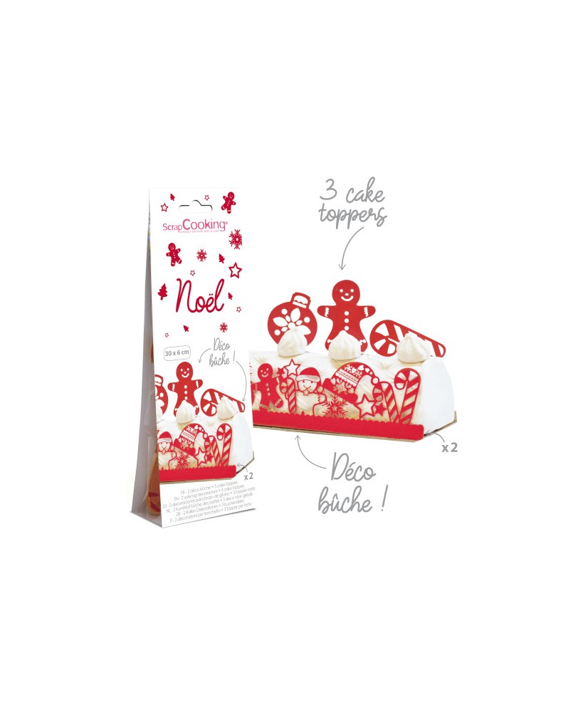 Déco pour bûche "Noël" SCRAPCOOKING
