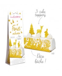 Déco pour bûche "Forêt...