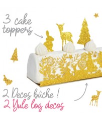 Déco pour bûche "Forêt enchantée" SCRAPCOOKING