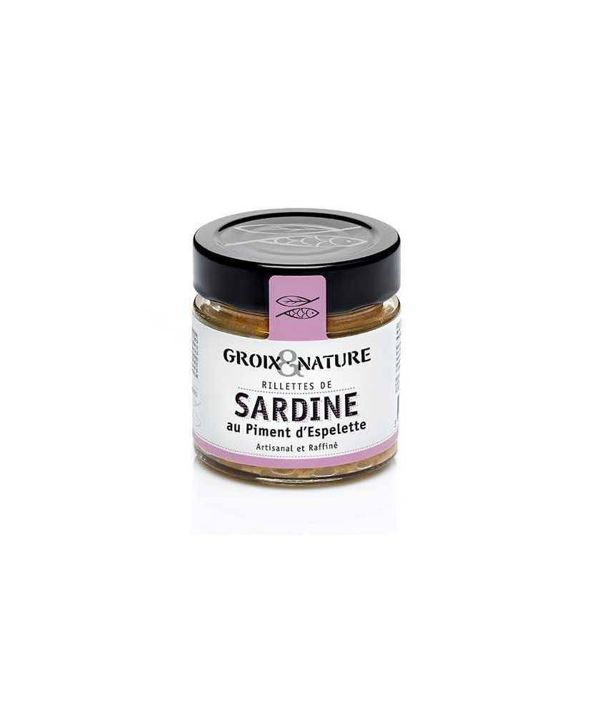 Rillettes de Sardines au Piment d'Espelette 100g GROIX&NATURE