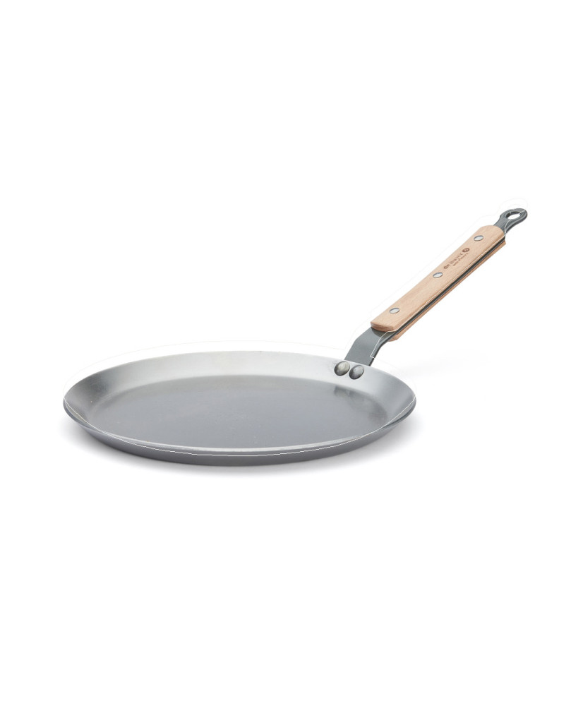 Poêles à crêpes en acier Mineral B bois DE BUYER