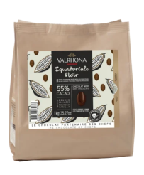 Chocolat de couverture "Equatoriale Noir" 55% 1kg VALRHONA