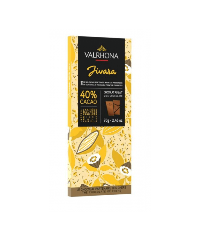 Tablette de chocolat Jivara 40% VALRHONA