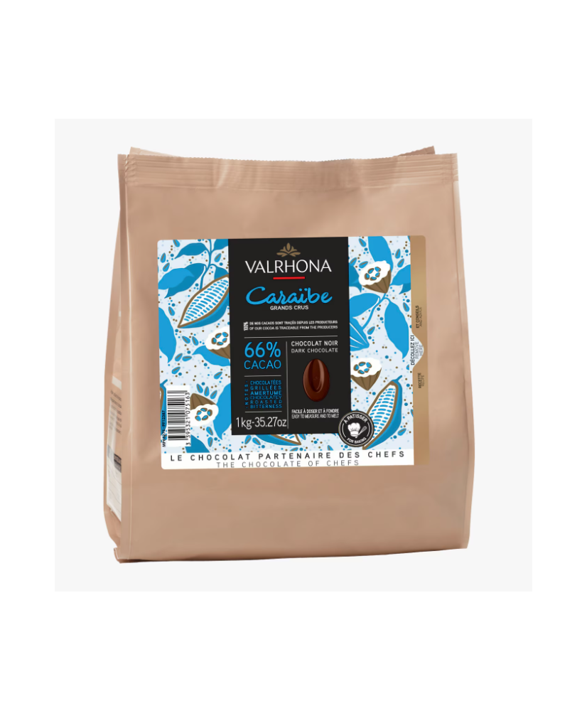 Chocolat de couverture Caraïbe 66% VALRHONA