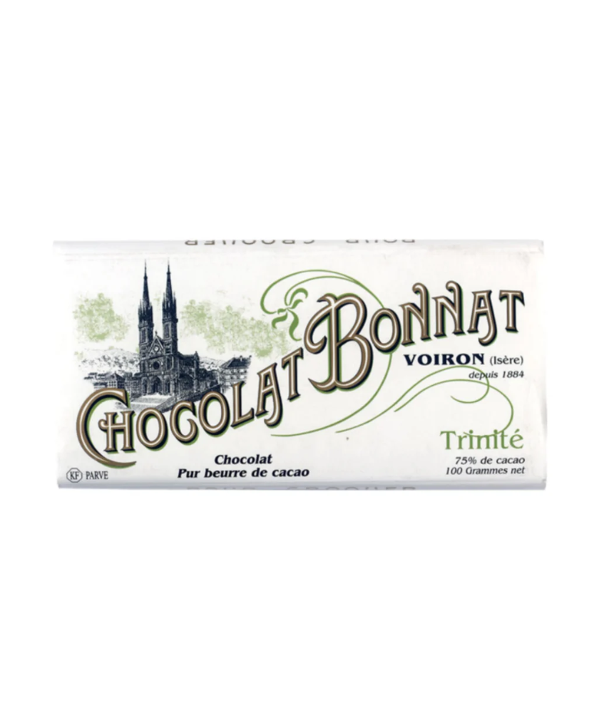 Tablette de chocolat Trinité Antilles  75% CHOCOLAT BONNAT - 100g