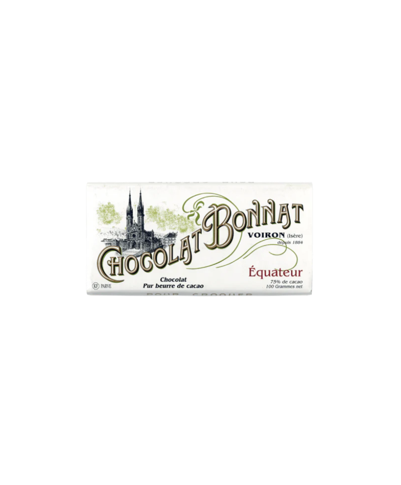 Tablette de chocolat Equateur  75% CHOCOLAT BONNAT - 100g