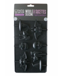 Moule silicone 8 sucettes Halloween PATIS DECOR