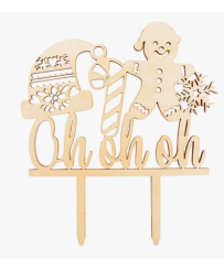Décor Bois pour gâteaux "Oh Oh Oh" SCRAPCOOKING