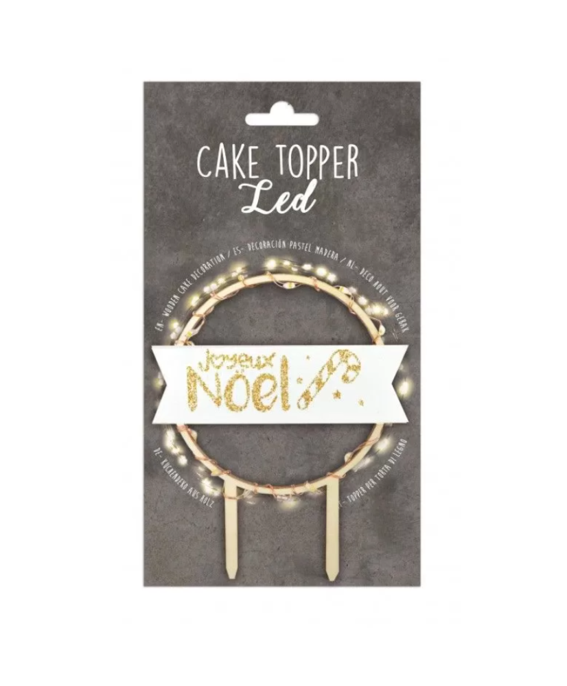 Cake Topper LED "Joyeux Noël" SCRAPCOOKING
