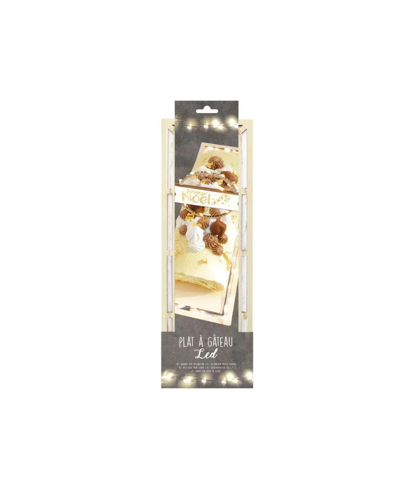 Plat à gâteau LED "Joyeux Noël" SCRAPCOOKING