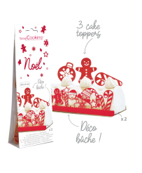 Kit décoration bûche de Noël SCRAPCOOKING 5 pièces