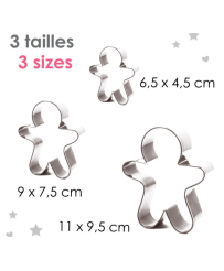 Boîte  3 emporte-pièces "Petit Bonhomme" SCRAPCOOKING