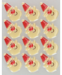 Décors chocolat blanc "père noël" x12  FUNCAKES