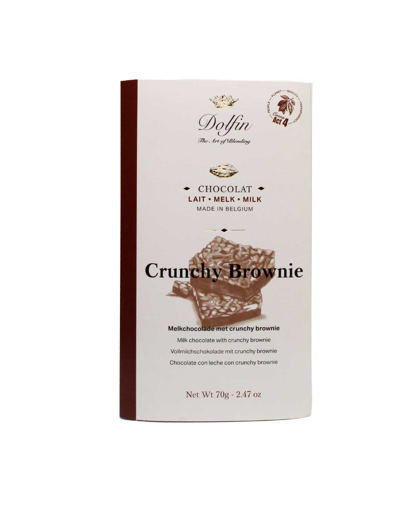 Tablette de chocolat au lait "Crunchy Brownie" DOLFIN