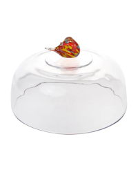 Cloche sur pied oiseau en verre TABLE PASSION