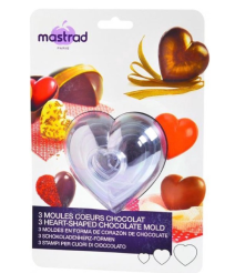 3 moules cœurs chocolat MASTRAD