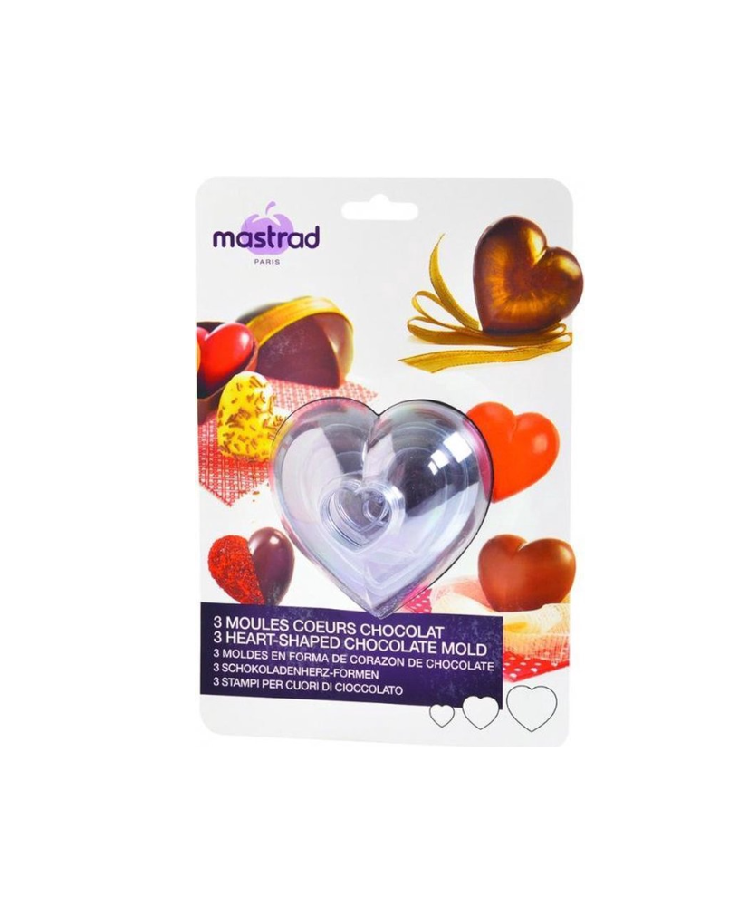 3 moules cœurs chocolat MASTRAD
