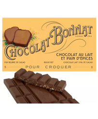 Tablette de chocolat au lait et pain d'épices 55% BONNAT