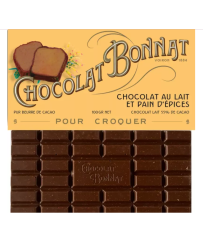 Tablette de chocolat au lait et pain d'épices 55% BONNAT