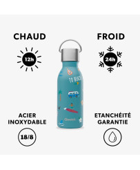 QWETCH - Gourde Enfant Isotherme 350ml - Kids Honolulu Bleu