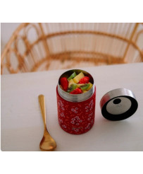 Boite repas isotherme Hanami rouge 600ml QWETCH