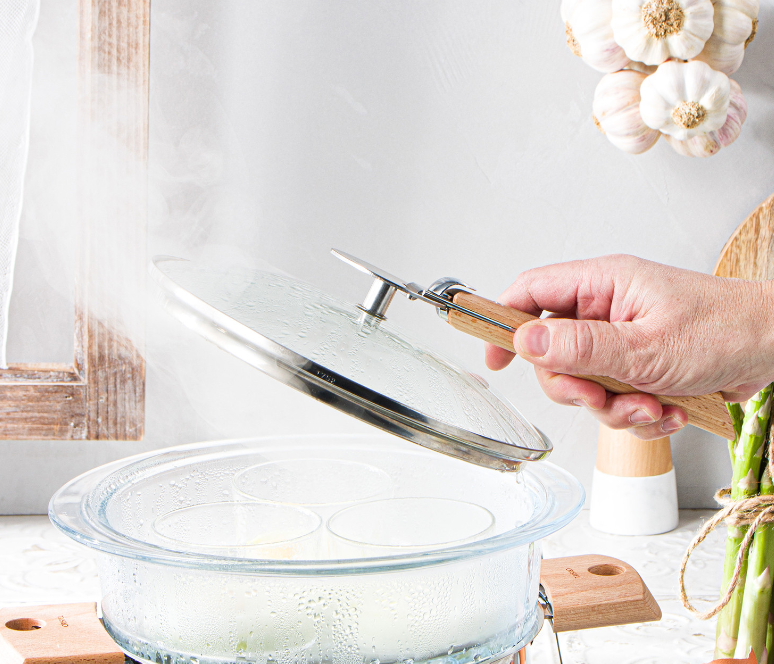 Couvercle en verre cerclé CRISTEL