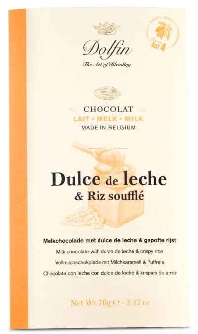 Tablette de chocolat au lait "dulce de leche et riz soufflé" DOLFIN