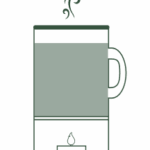 sixtea cookut Mug chauffant Sixtea Cookut – mug émaillé + chauffe‑bougie, garde votre thé ou café à 60 °C