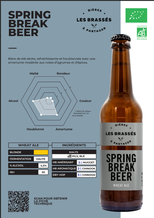 Bière Spring Break Beer LES BRASSÉS 33cl