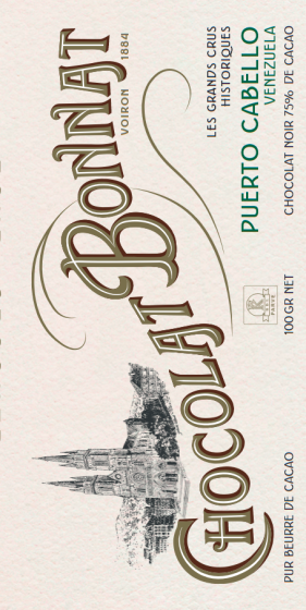 Tablette de chocolat noir 75% Puerto Cabello - BONNAT