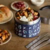 Boîte repas isotherme avec poignée Hanami bleu 650ml - QWETCH lunch box