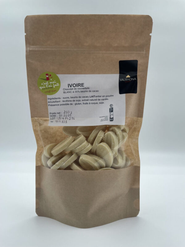 Chocolat blanc Ivoire 35% - VALRHONA - 250g