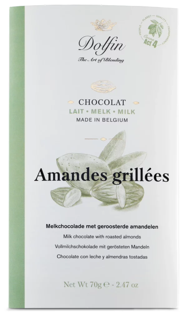 Tablette de chocolat au lait amandes grillées - DOLFIN