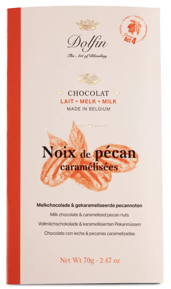 Tablette de chocolat au lait noix de pécan - DOLFIN