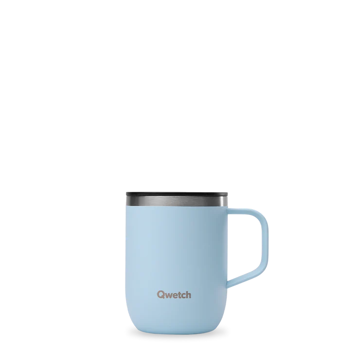 Mug isotherme 350ml bleu pastel- QWETCH