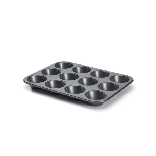 Plaque 12 muffins acier antiadhésif - DE BUYER