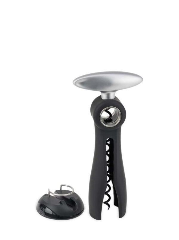 Tire-bouchon à vis sans fin couleur noir avec coupe-capsule peugeot