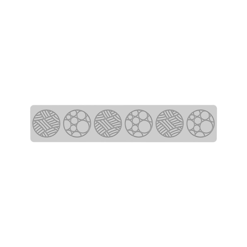 Tapis en silicone Snowball Silikomart 400×80 mm motif boule de neige – silicone platinum haute qualité, pour décorations pâtisserie hiver.