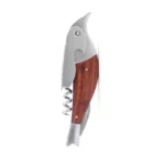 Bird Corkscrew Kikkerland en bois teinté et acier inoxydable